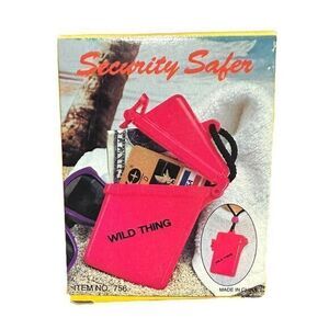 Vintage‎ 1993 Pink  Security Safer Money/Card Holder